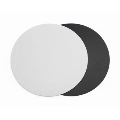 Apvalus baltas/juodas padėklas 26cm (79) Apvalus baltas/juodas padėklas 26cm (79)
