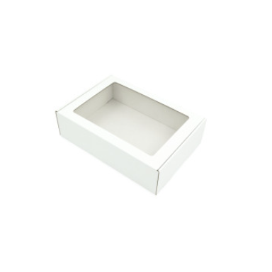 Balta dėžutė su langu 305x215x85 (50) 21509 Balta dėžutė su langu 305x215x85 (50) 21509