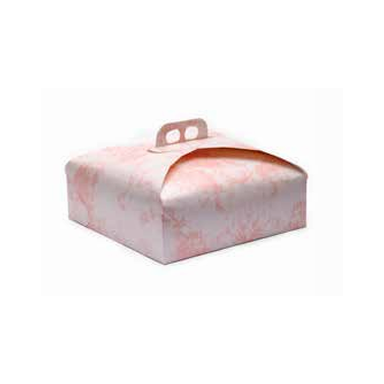 Dėžutė pyragui ROSA, 250x250x70mm, su rankenėle, 2675 Dėžutė pyragui ROSA, 250x250x70mm, su rankenėle, 2675