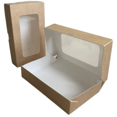 Dėžutė su langu, ruda/balta, 200x120x40mm (50) 4229 Dėžutė su langu, ruda/balta, 200x120x40mm (50) 4229