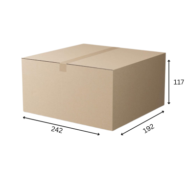 Gofruoto kartono dėžė 242x192x117, 3mm (25vnt/pok.) 54221