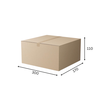 Gofruoto kartono dėžė 300x170x110, 3mm (25vnt./pok) 51802