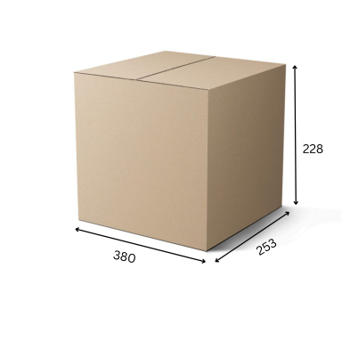Gofruoto kartono dėžė 380x253x228, 4mm (25vnt./pok) 51803