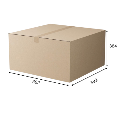 Gofruoto kartono dėžė 592x392x384, 4mm (25vnt/pok) 54677