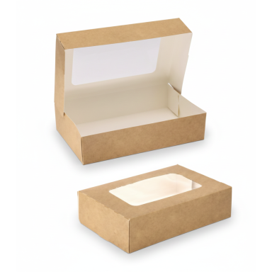 KRAM pop. dėžutės su langu KRAFT 230x150x50 (240) 61710 KRAM pop. dėžutės su langu KRAFT 230x150x50 (240) 61710
