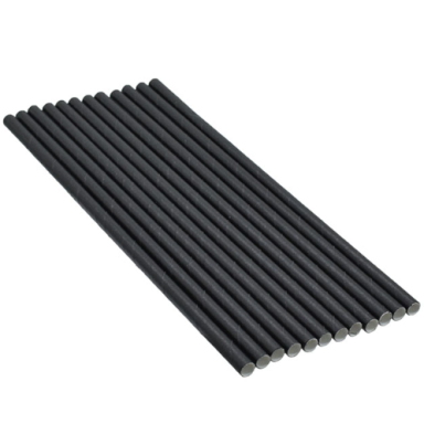Popieriniai šiaudeliai juodi 8x220mm (1) (150) Popieriniai šiaudeliai juodi 8x220mm (1) (150)